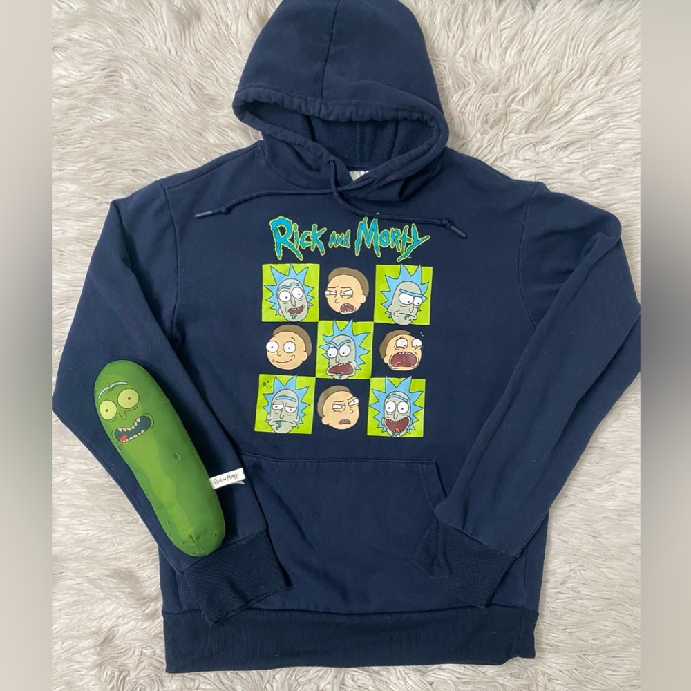 Rick & Morty Hoodie size adult small plus a plush!